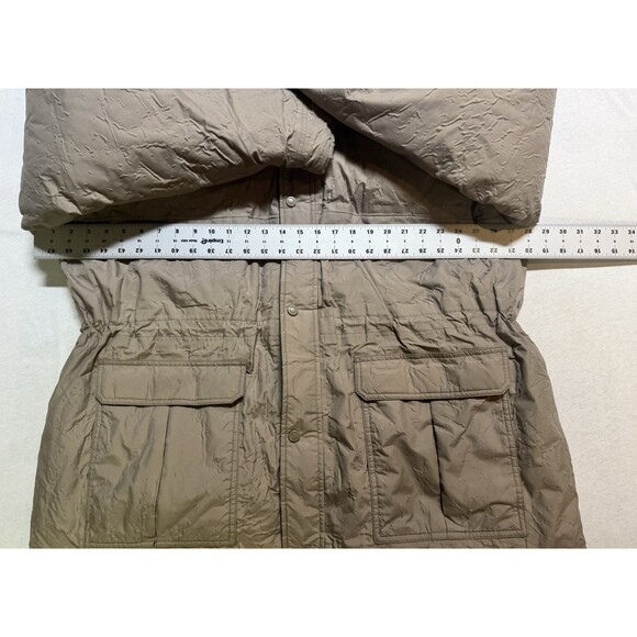 Cabelas Jacket Men XL Tan GoreTex Goose Down Removable Hood Hunting Coat Vintage - Picture 16 of 16